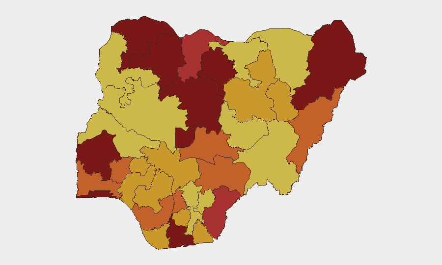 Nigeria sub-national risk map