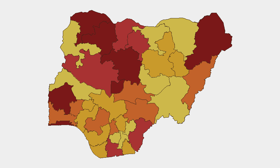 Nigeria sub-national risk map
