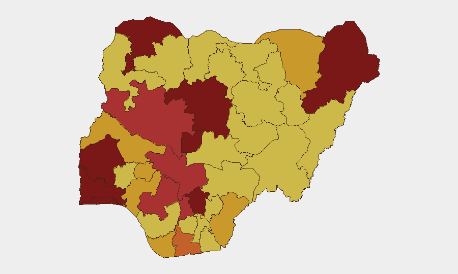 Nigeria sub-national risk map