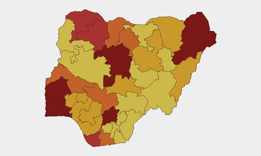 Nigeria sub-national risk map