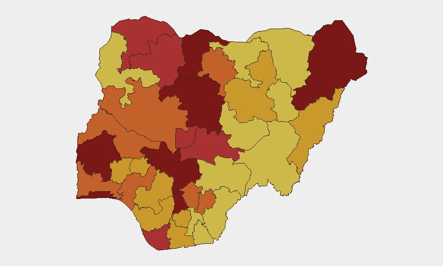 Nigeria sub-national risk map