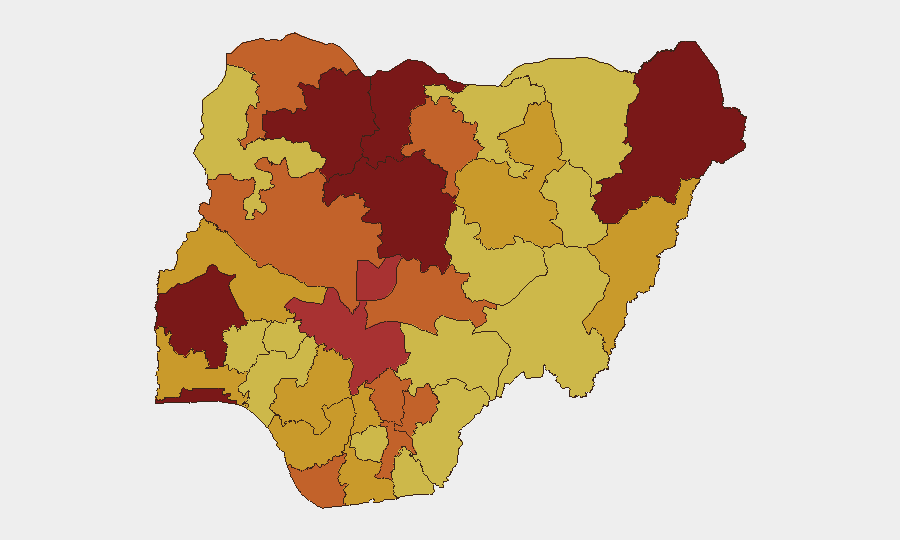 Nigeria sub-national risk map