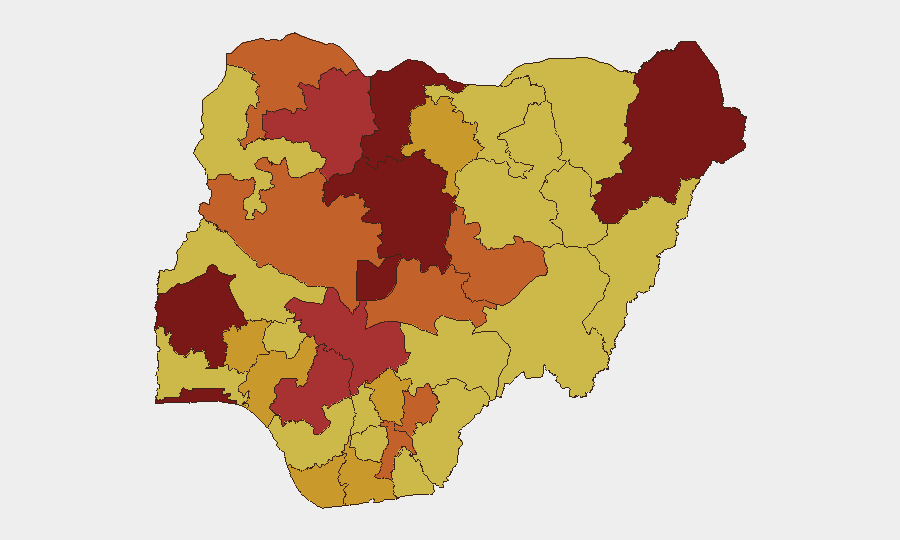 Nigeria sub-national risk map
