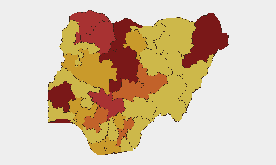 Nigeria sub-national risk map