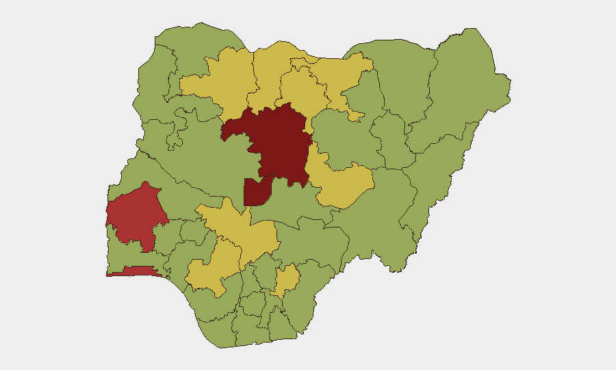 Nigeria sub-national risk map