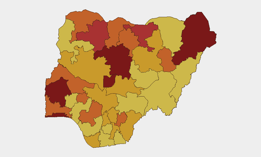 Nigeria sub-national risk map