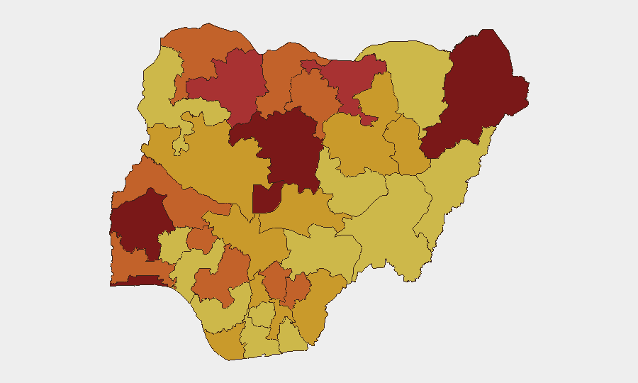 Nigeria sub-national risk map