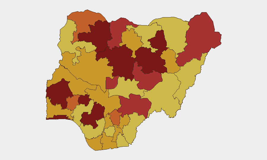 Nigeria sub-national risk map