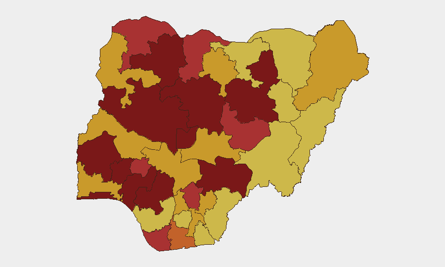 Nigeria sub-national risk map