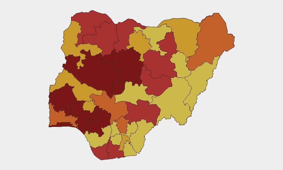 Nigeria sub-national risk map