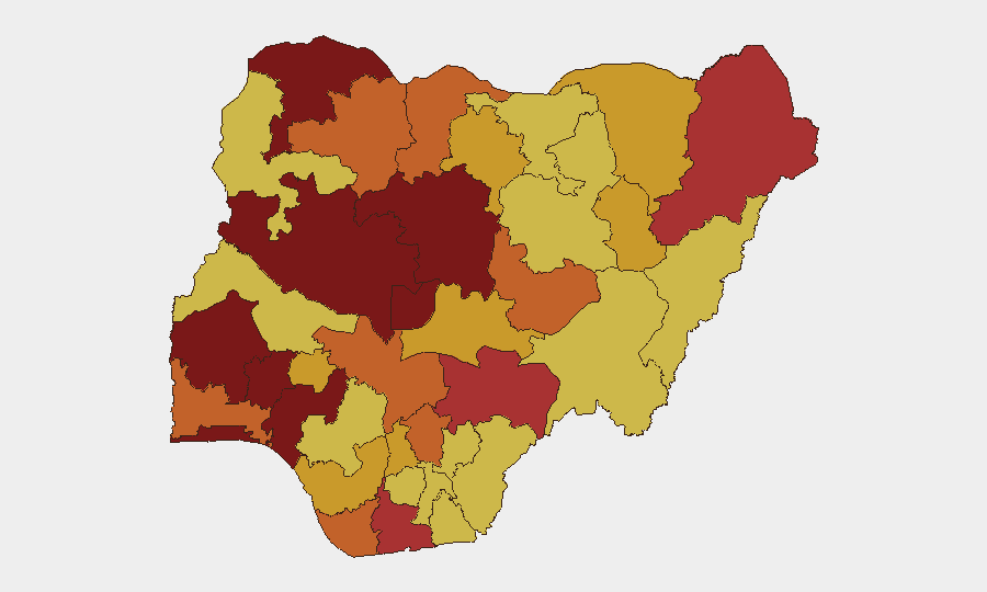 Nigeria sub-national risk map
