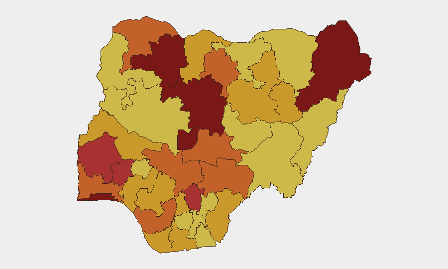 Nigeria sub-national risk map