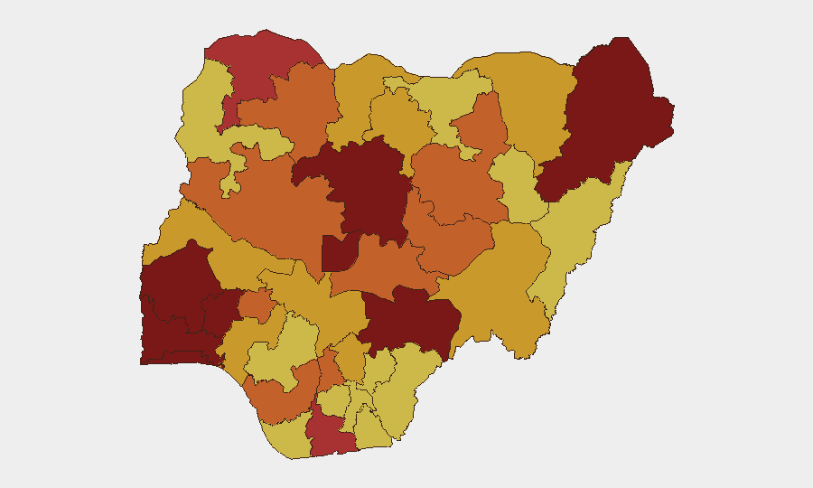 Nigeria sub-national risk map