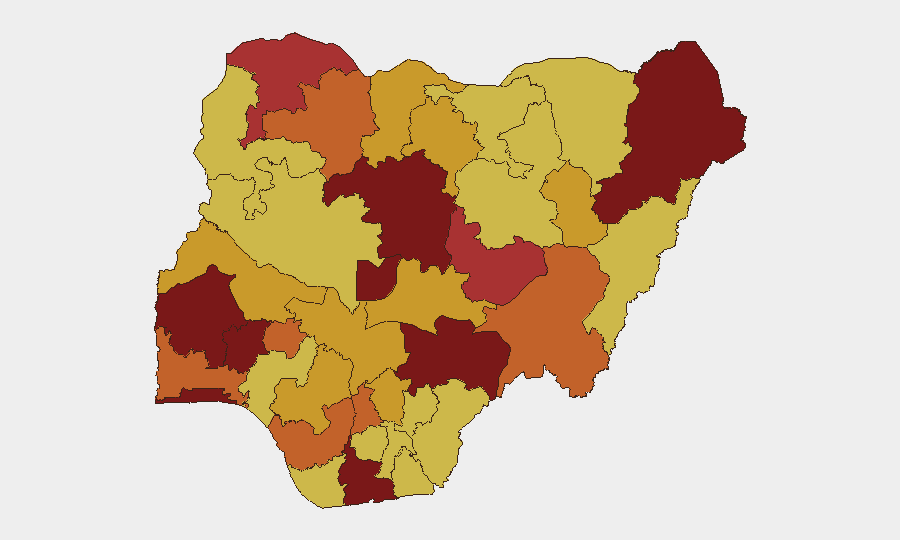 Nigeria sub-national risk map