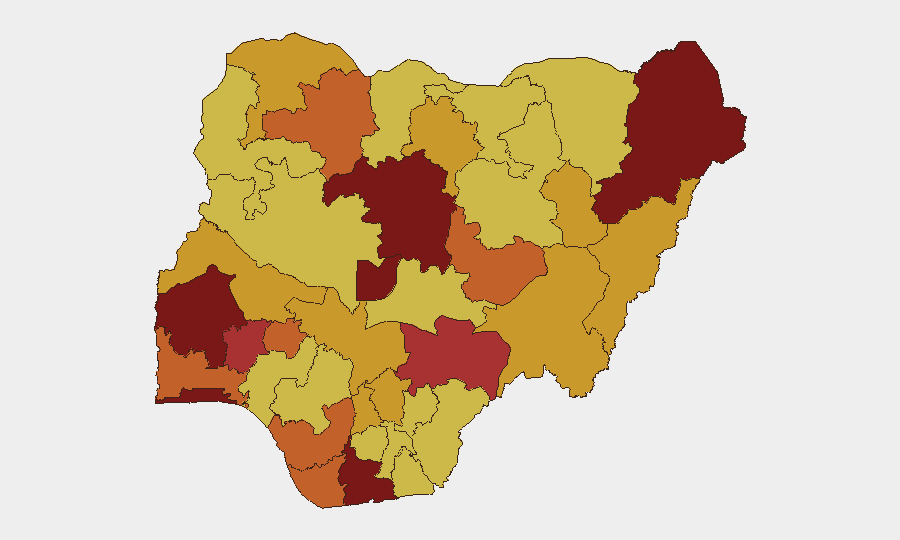 Nigeria sub-national risk map