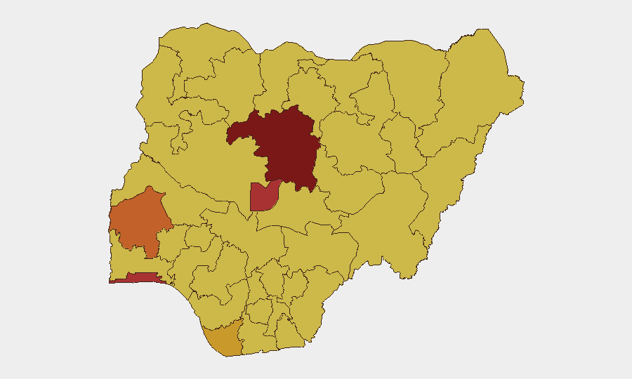 Nigeria sub-national risk map