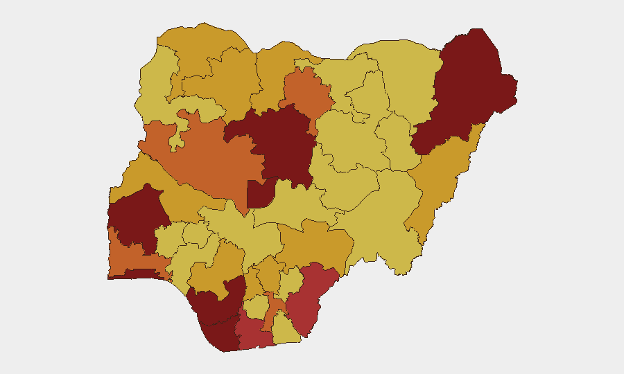 Nigeria sub-national risk map