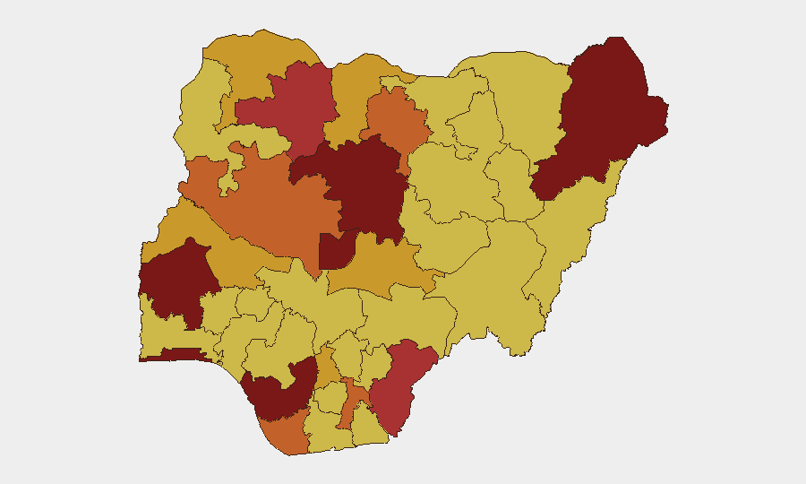 Nigeria sub-national risk map