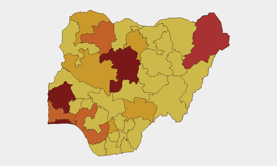 Nigeria sub-national risk map