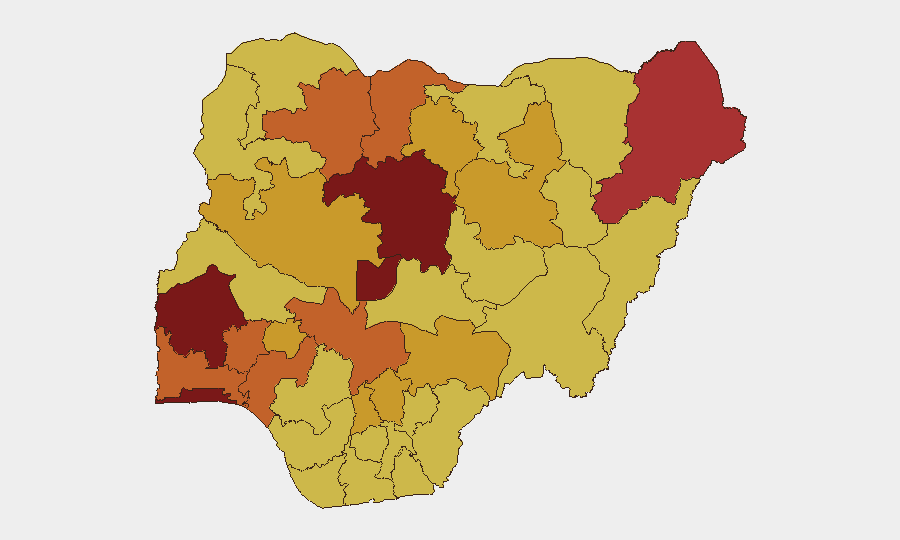 Nigeria sub-national risk map