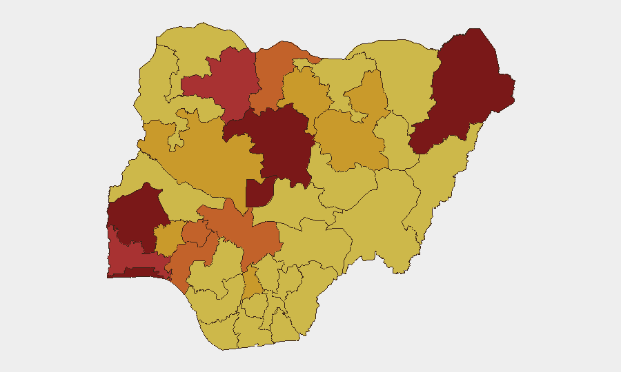 Nigeria sub-national risk map