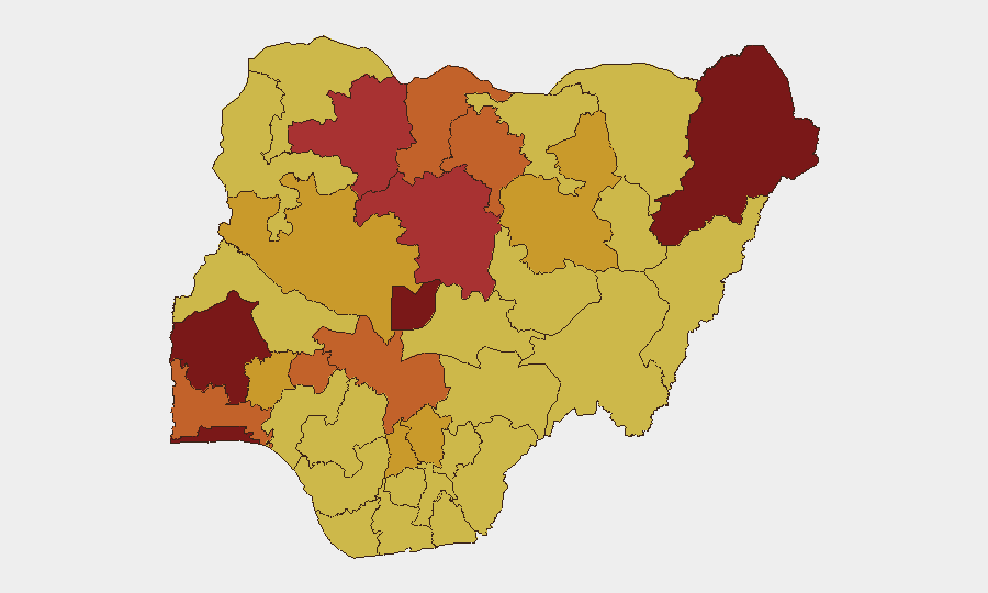 Nigeria sub-national risk map