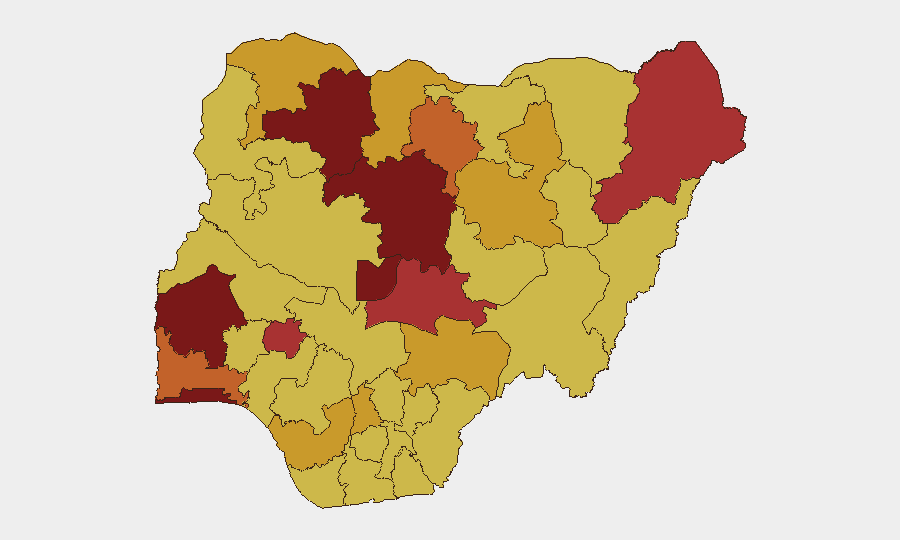 Nigeria sub-national risk map