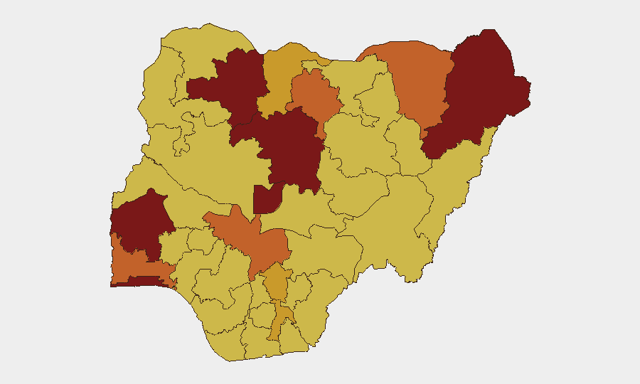 Nigeria sub-national risk map