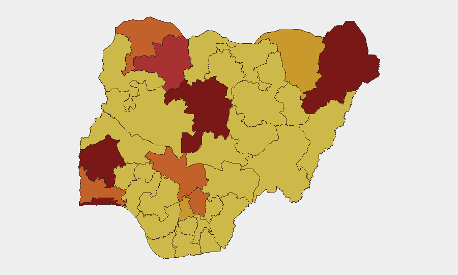 Nigeria sub-national risk map
