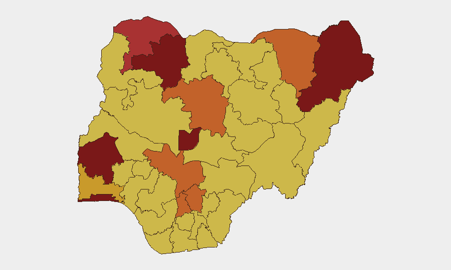 Nigeria sub-national risk map