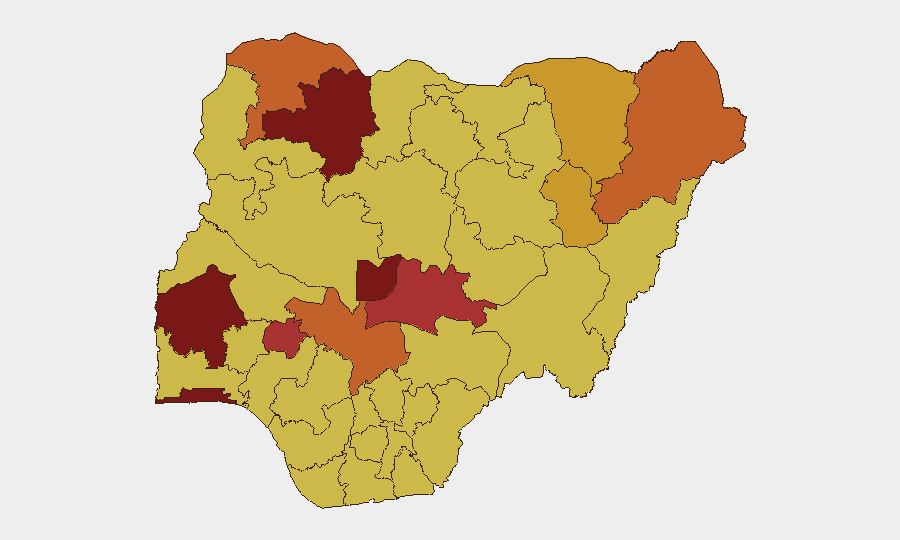 Nigeria sub-national risk map