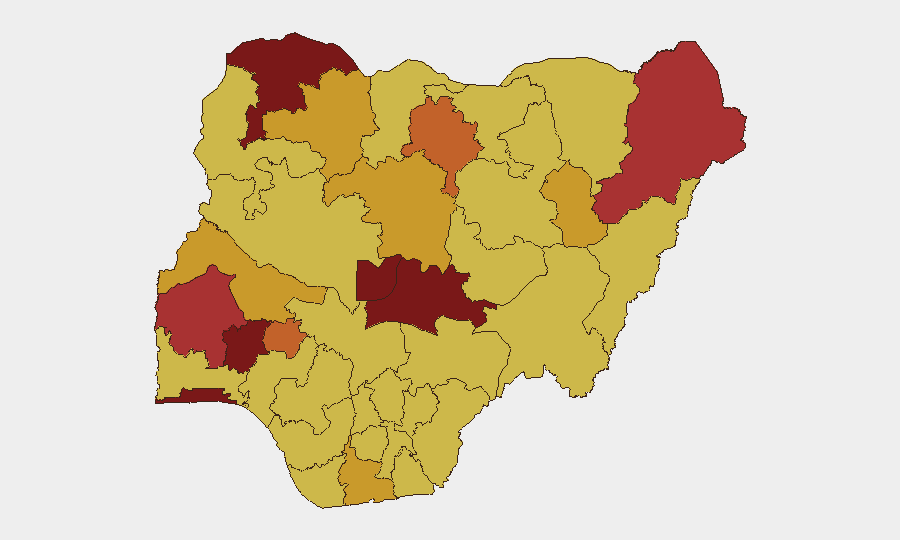 Nigeria sub-national risk map