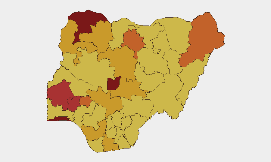 Nigeria sub-national risk map