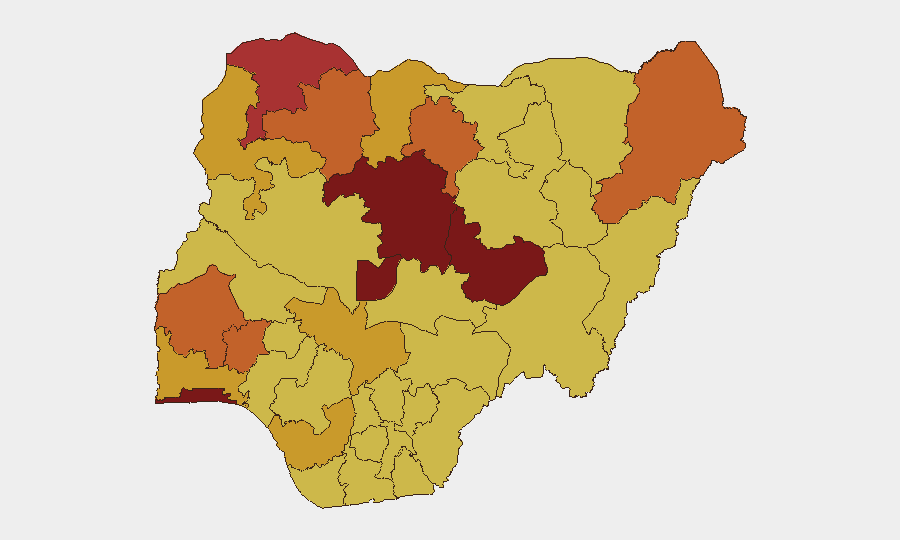 Nigeria sub-national risk map
