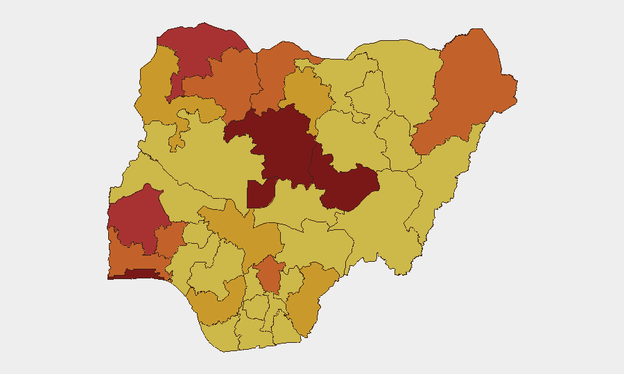 Nigeria sub-national risk map