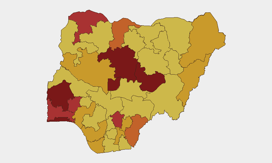 Nigeria sub-national risk map