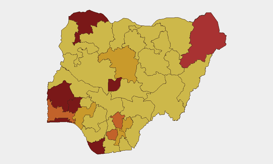 Nigeria sub-national risk map