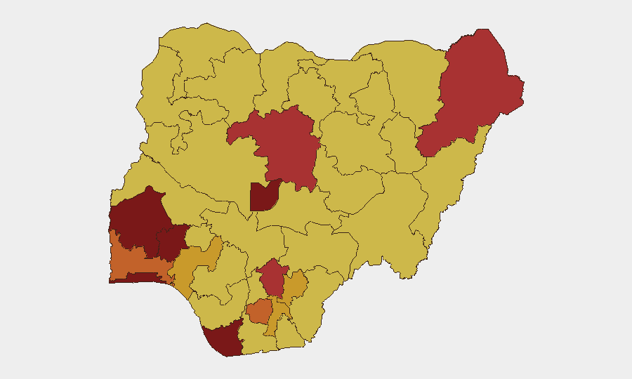 Nigeria sub-national risk map