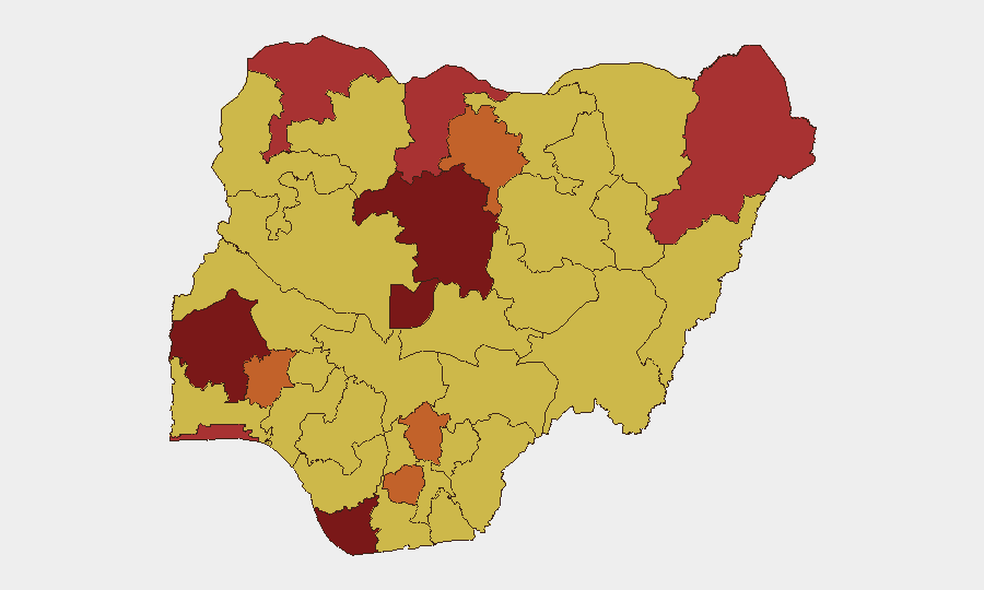Nigeria sub-national risk map