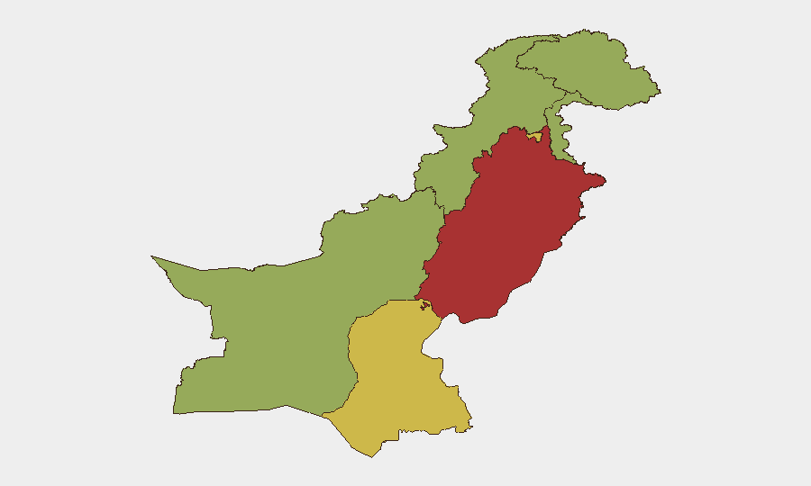Pakistan sub-national risk map