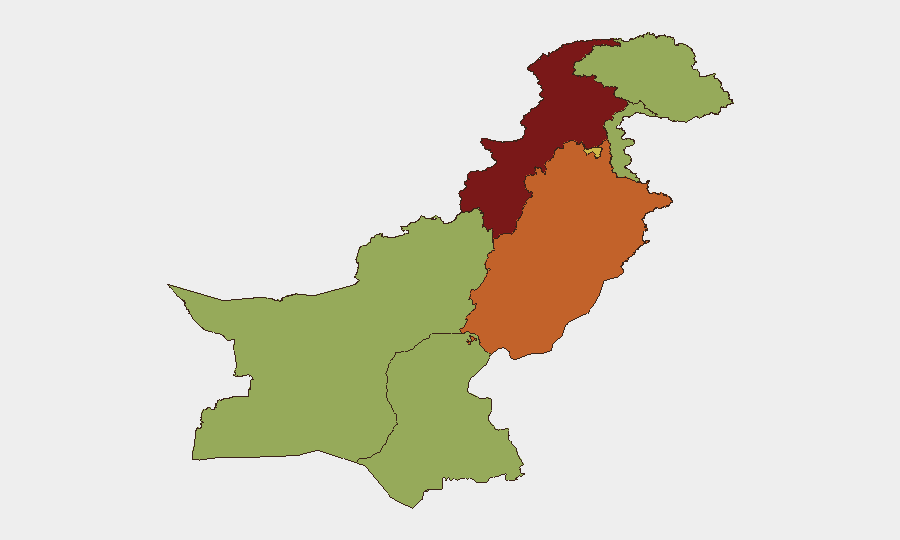 Pakistan sub-national risk map