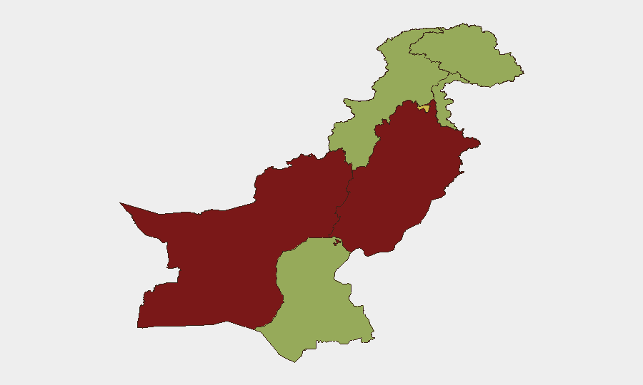 Pakistan sub-national risk map