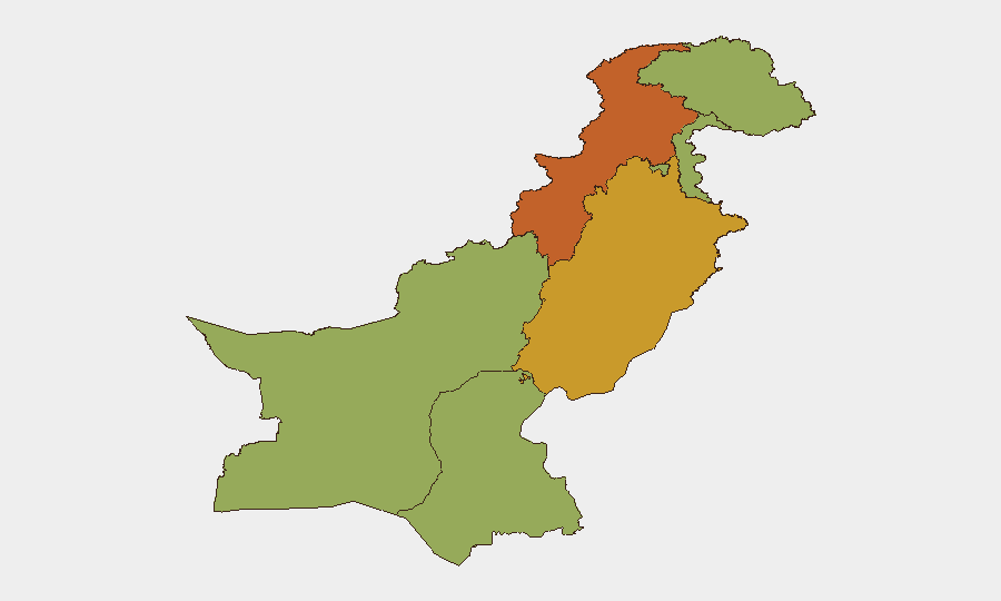 Pakistan sub-national risk map