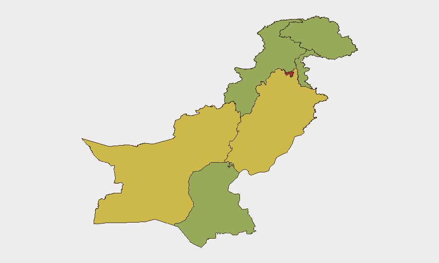 Pakistan sub-national risk map