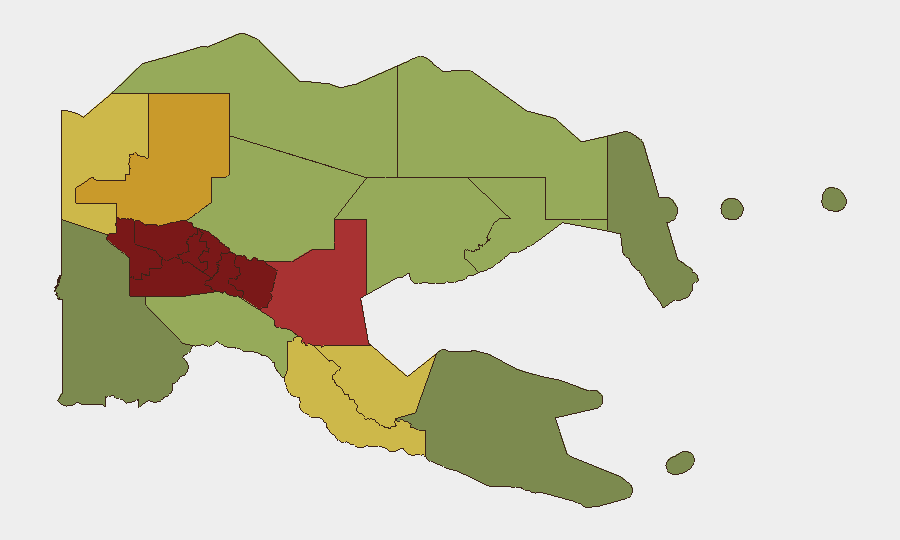 Papua New Guinea sub-national risk map
