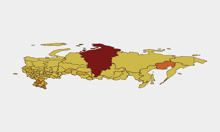 Russia sub-national risk map