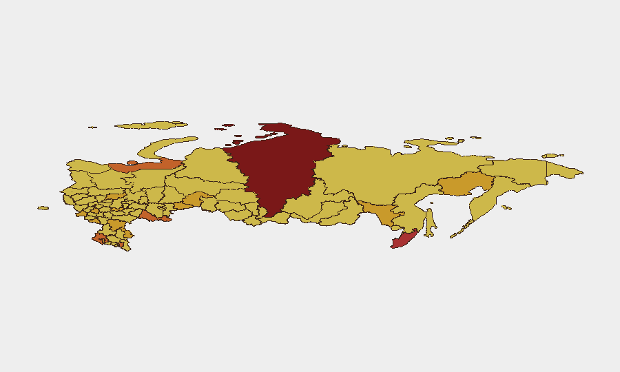 Russia sub-national risk map