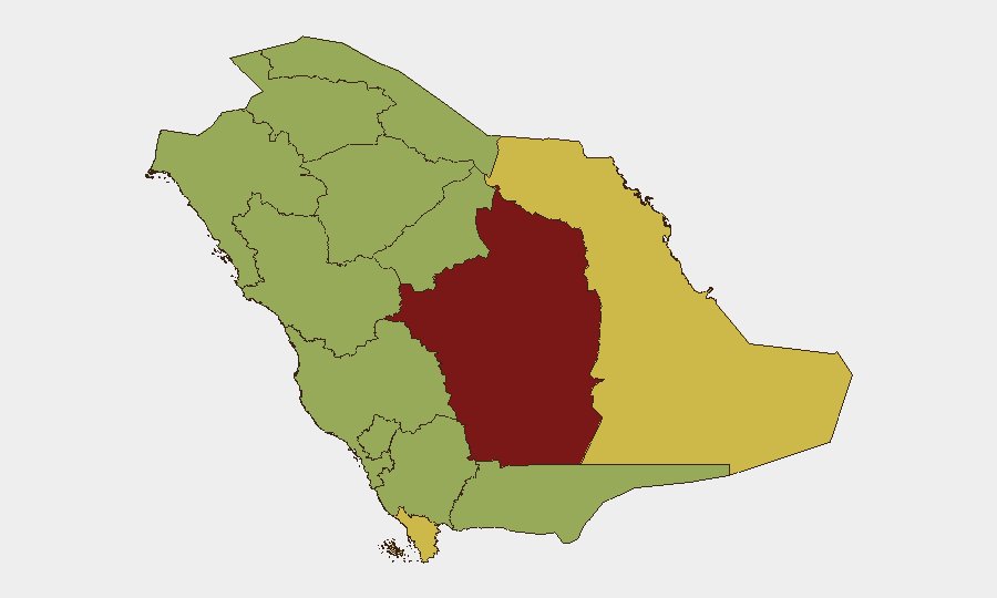 Saudi Arabia sub-national risk map
