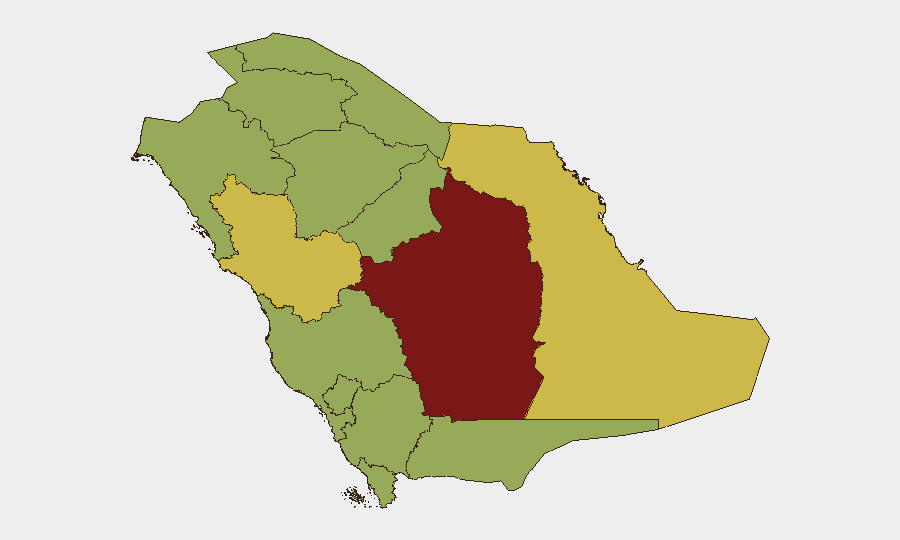 Saudi Arabia sub-national risk map