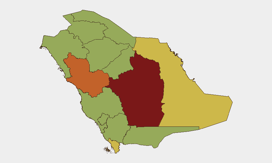 Saudi Arabia sub-national risk map